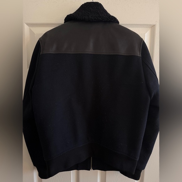 The Kooples Wool Jacket with Shearling Collar - Picture 6 of 11